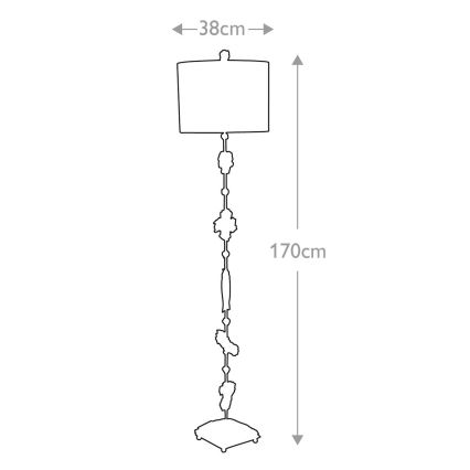 Flambeau - Podna lampa FRAGMENT 1xE27/60W/230V