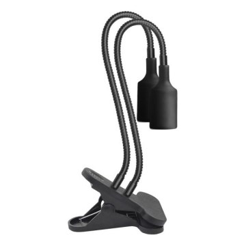 Fleksibilna stona lampa sa klipom za gajenje biljaka PLANTY 2xE27/30W/230V crna