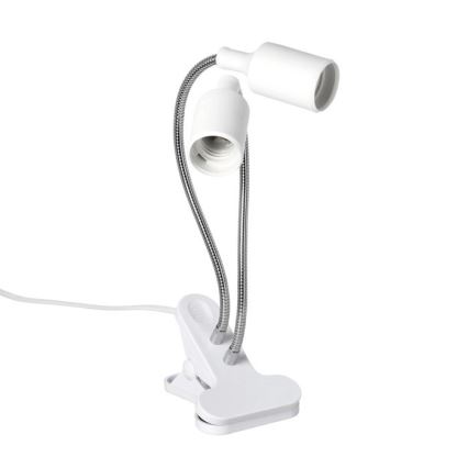 Fleksibilna stona lampa sa klipsom za uzgoj biljaka PLANTY 2xE27/30W/230V bela