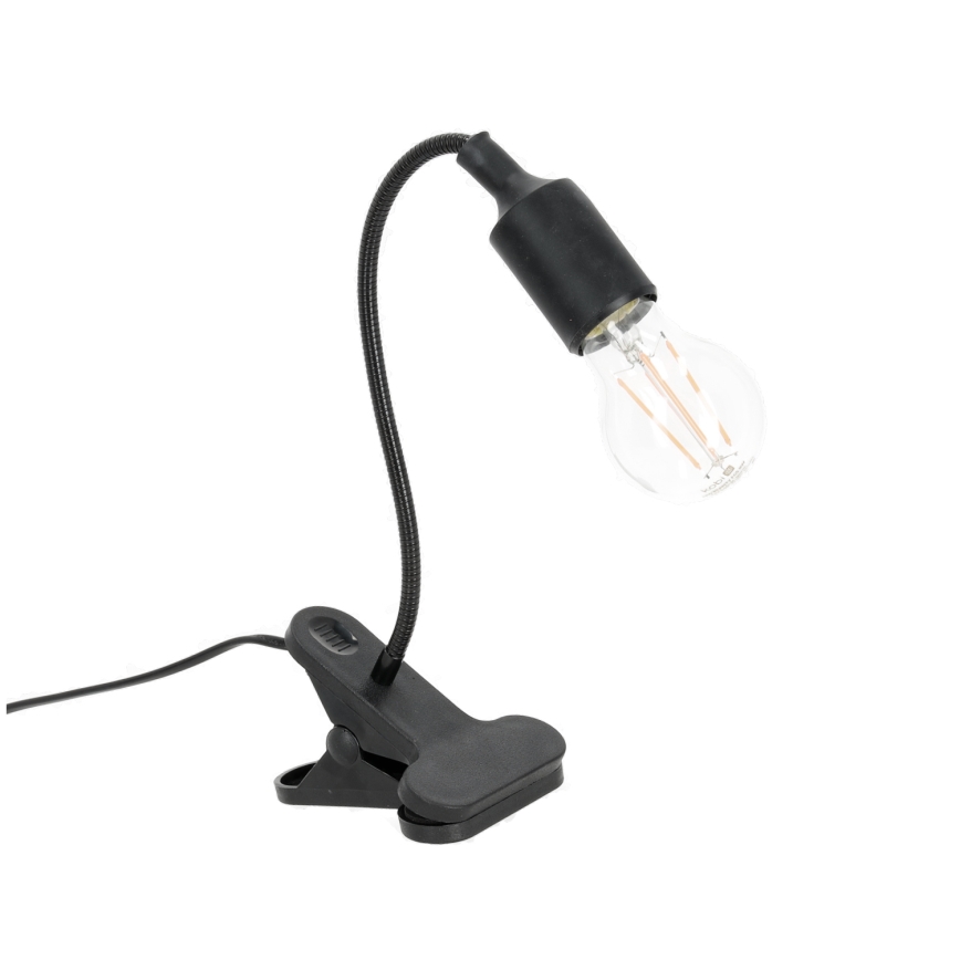 Fleksibilna stona lampa sa štipaljkom CLIP 1xE27/30W/230V crno