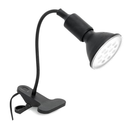 Fleksibilna stona lampa sa štipaljkom CLIP 1xE27/30W/230V crno
