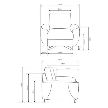Fotelja AVESTA plava