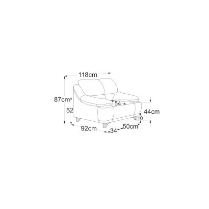 Fotelja RIMINI svetlosiva