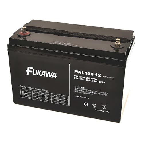 FUKAWA FWL 100-12 - Olovni akumulator 12V/100 Ah/navoj M6