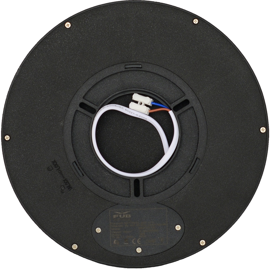 Fulgur 41811 - LED Plafonjera NOMY LED/18W/230V 3000/4000/6000K IP40 pr. 23 cm crno