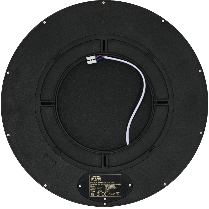 Fulgur sa-42589 - LED Plafonjera sa senzorom pokreta NOMY-S LED/32W/230V 3000/4000/6000K IP40 pr. 40 cm crno