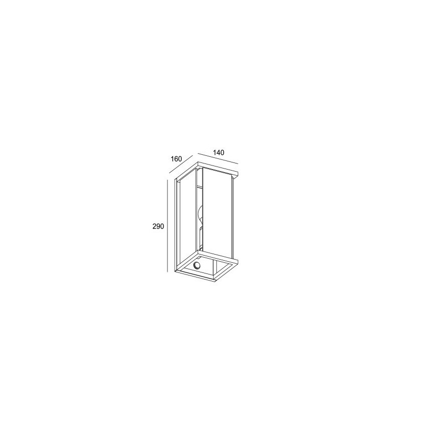 Gardino LX1465 - Spoljašnja lampa sa senzorom MELISSA 1xE27/15W/230V IP54