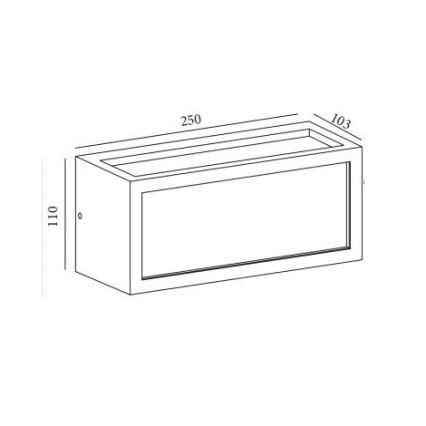 Gardino LX5705-LED - LED Spoljna zidna lampa BETULLA LED/18W/230V IP54