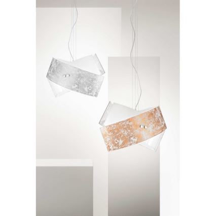 Gea Luce CAMILLA S G arg - Luster na sajli CAMILLA 2xE27/70W/230V srebrno