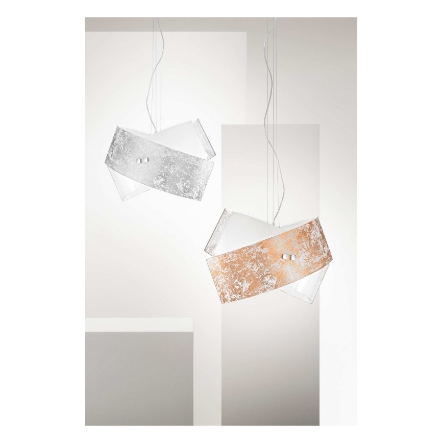 Gea Luce CAMILLA S G arg - Luster na sajli CAMILLA 2xE27/70W/230V srebrno