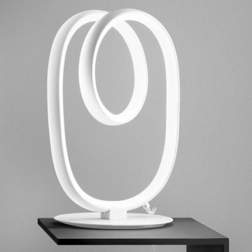Gea Luce DIVA L BIANCO SATINATO - LED Prigušiva stona lampa DIVA LED/17W/230V bela