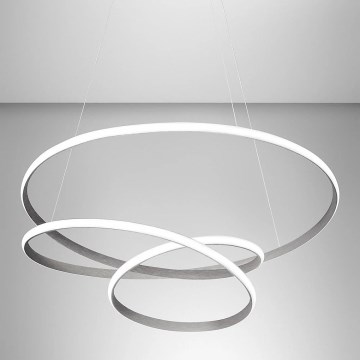Gea Luce DIVA S/S TITANIO -  LED Prigušivi luster na sajli DIVA LED/80W/230V sivo