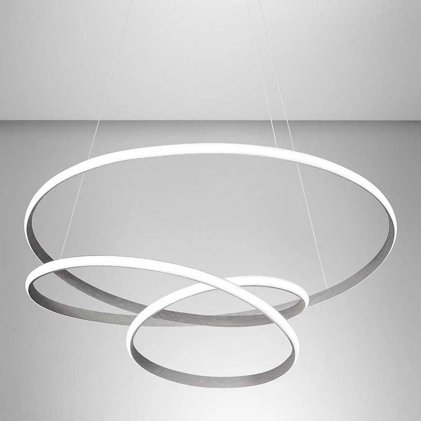 Gea Luce DIVA S/S TITANIO -  LED Prigušivi luster na sajli DIVA LED/80W/230V sivo