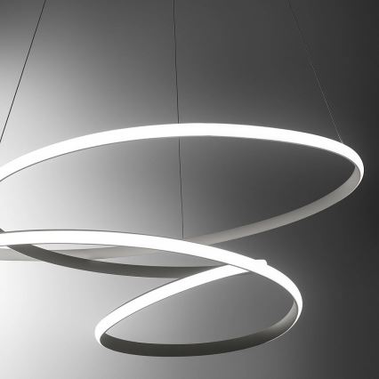 Gea Luce DIVA S/S TITANIO -  LED Prigušivi luster na sajli DIVA LED/80W/230V sivo