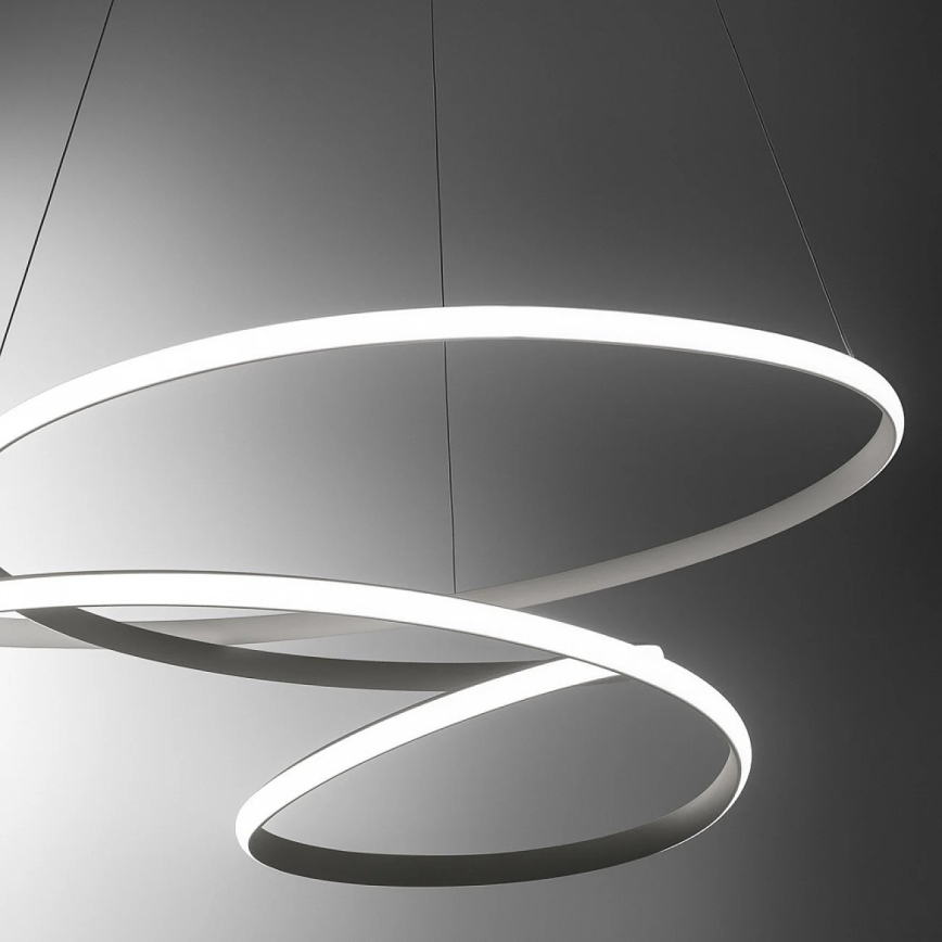 Gea Luce DIVA S/S TITANIO -  LED Prigušivi luster na sajli DIVA LED/80W/230V sivo