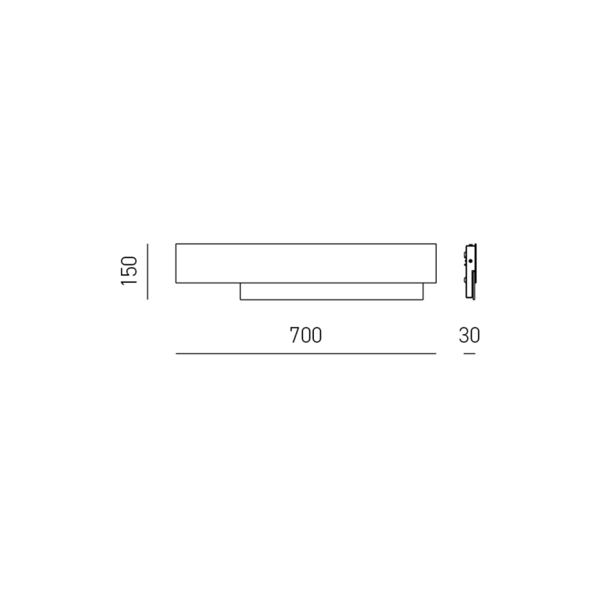 Gea Luce DOHA A G N - LED Zidna lampa DOHA LED/25W/230V 70 cm crno
