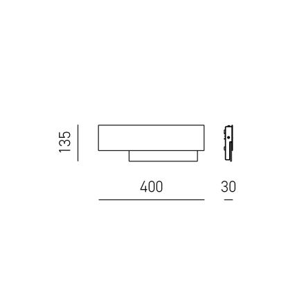 Gea Luce DOHA A P A - LED Zidna lampa DOHA LED/15W/230V 40 cm sjajni krom