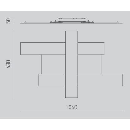 Gea Luce DOHA P G N - LED Plafonjera DOHA LED/50W/230V 104 cm crno