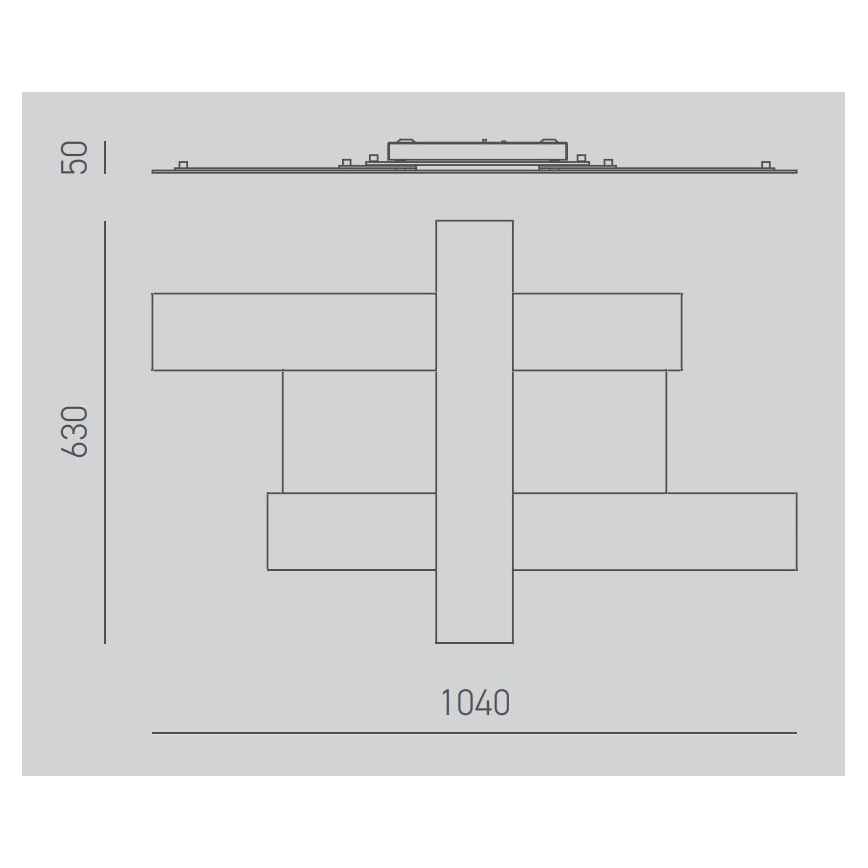 Gea Luce DOHA P G N - LED Plafonjera DOHA LED/50W/230V 104 cm crno