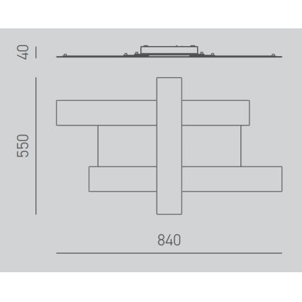 Gea Luce DOHA P M A - LED Plafonjera DOHA LED/40W/230V 84 cm mat krom