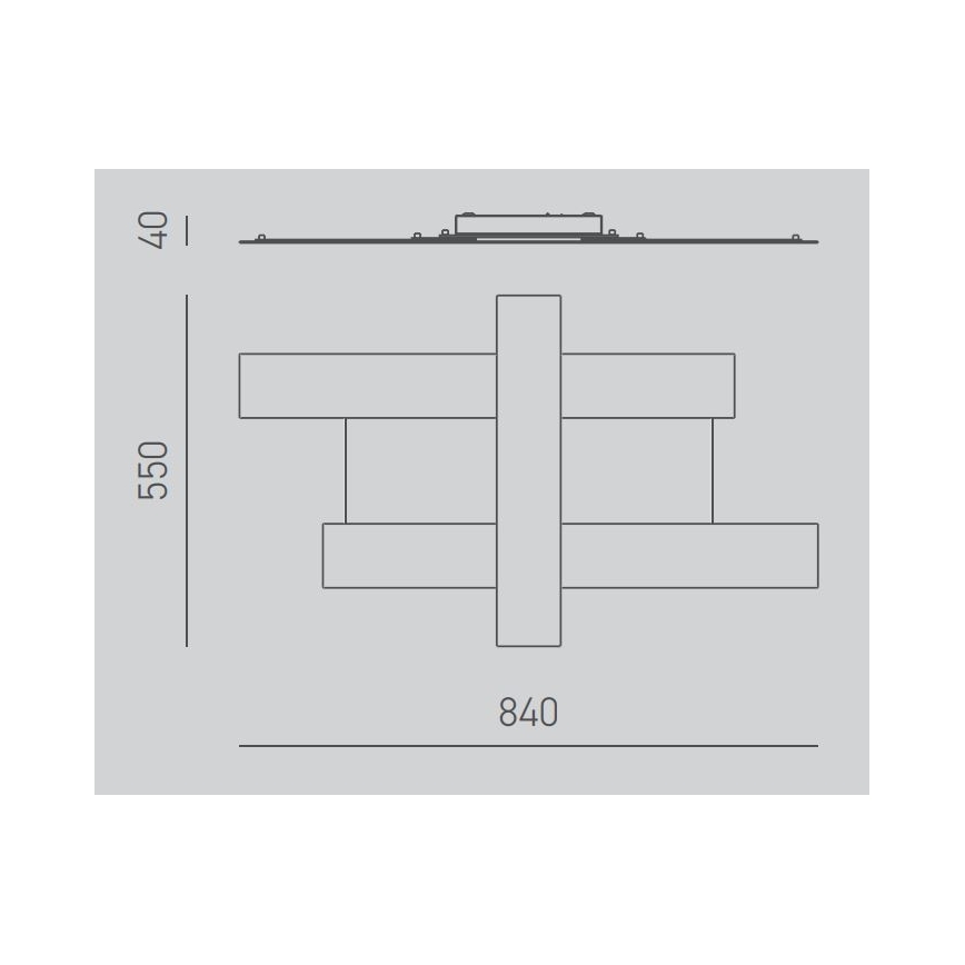 Gea Luce DOHA P M A - LED Plafonjera DOHA LED/40W/230V 84 cm mat krom