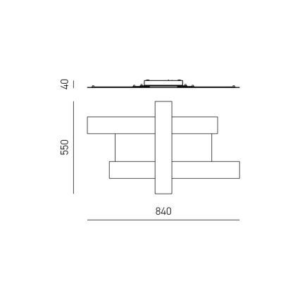 Gea Luce DOHA P M A - LED Plafonjera DOHA LED/40W/230V 84 cm mat krom