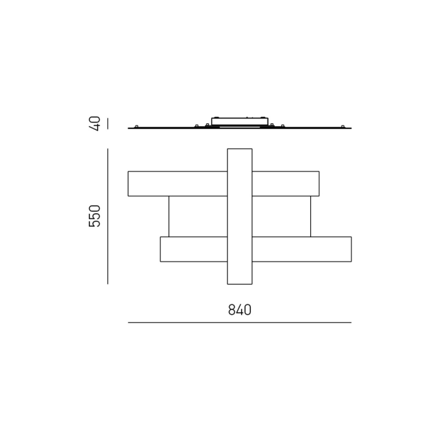 Gea Luce DOHA P M A - LED Plafonjera DOHA LED/40W/230V 84 cm mat krom