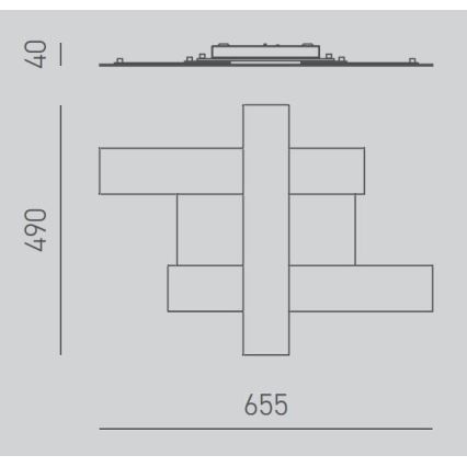Gea Luce DOHA P P A - LED Plafonjera DOHA LED/30W/230V 65,5 cm mat krom