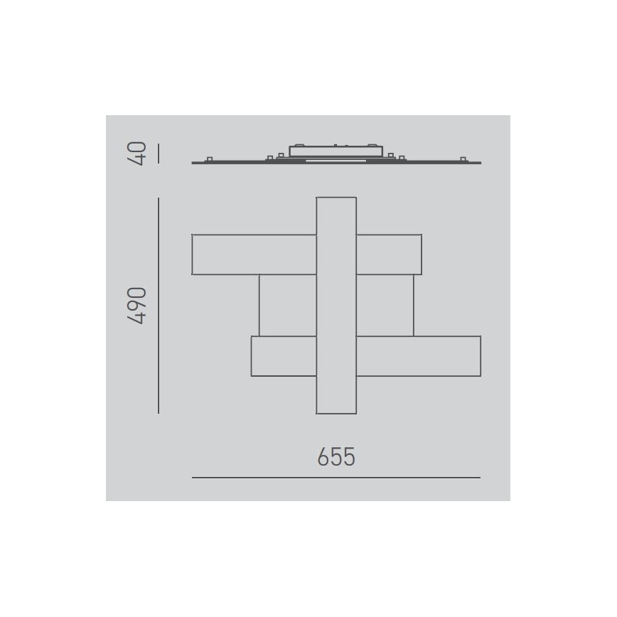 Gea Luce DOHA P P A - LED Plafonjera DOHA LED/30W/230V 65,5 cm mat krom