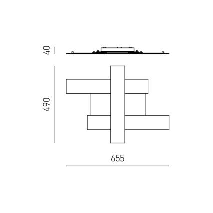 Gea Luce DOHA P P A - LED Plafonjera DOHA LED/30W/230V 65,5 cm mat krom