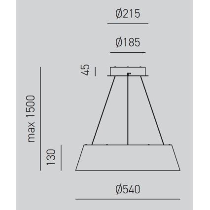 Gea Luce JULIETTE S B - LED Prigušivi luster na sajli JULIETTE LED/50W/230V bela