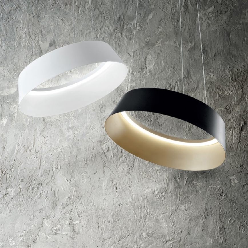 Gea Luce JULIETTE S N - LED Prigušivi luster na sajli JULIETTE LED/50W/230V crno/zlatna