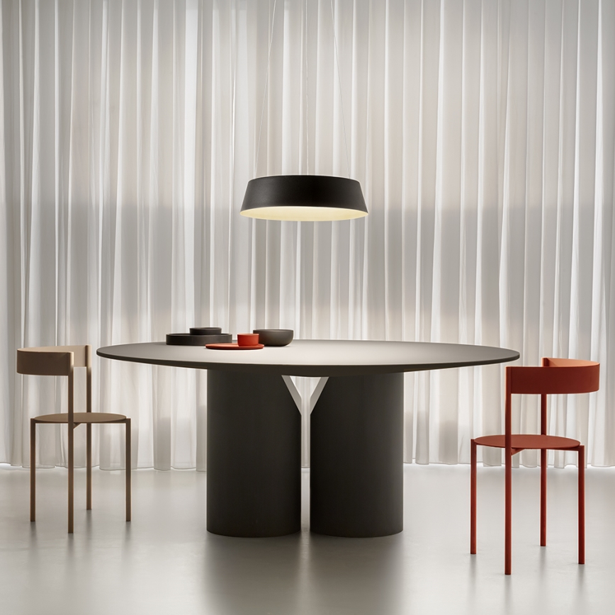 Gea Luce JULIETTE S N - LED Prigušivi luster na sajli JULIETTE LED/50W/230V crno/zlatna