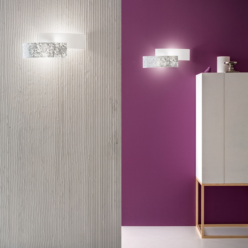 Gea Luce LARA A P arg - Zidna lampa LARA 2xE14/42W/230V srebrno