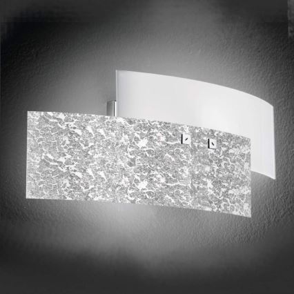 Gea Luce LARA A P arg - Zidna lampa LARA 2xE14/42W/230V srebrno