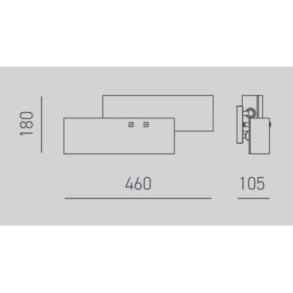 Gea Luce LARA A P arg - Zidna lampa LARA 2xE14/42W/230V srebrno