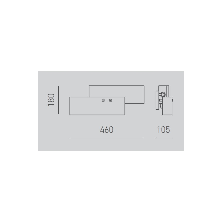 Gea Luce LARA A P arg - Zidna lampa LARA 2xE14/42W/230V srebrno