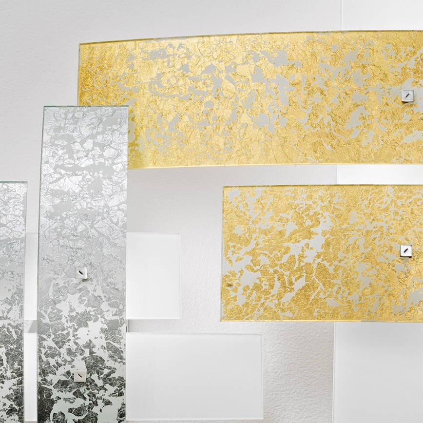 Gea Luce LARA P M arg - Plafonjera LARA 2xE27/70W/230V 70 cm srebrno