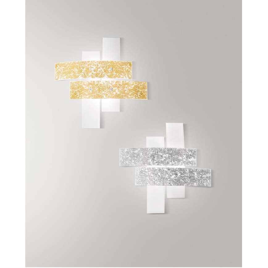 Gea Luce LARA P M arg - Plafonjera LARA 2xE27/70W/230V 70 cm srebrno