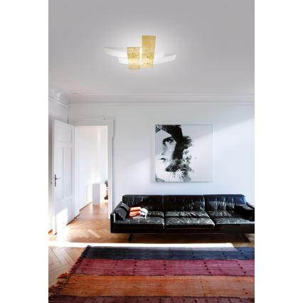 Gea Luce LARA P M oro - Plafonjera LARA 2xE27/70W/230V 70 cm zlatna