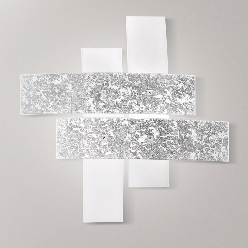 Gea Luce LARA P P arg - Plafonjera LARA 2xE27/52W/230V 50 cm srebrno