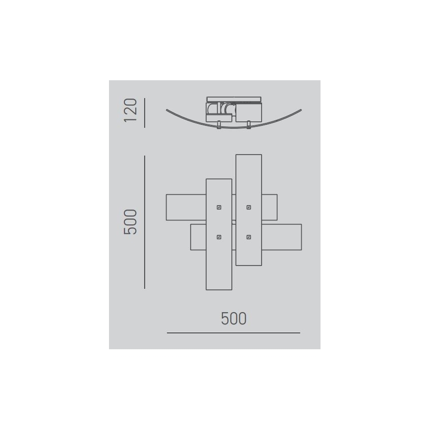 Gea Luce LARA P P oro - Plafonjera LARA 2xE27/52W/230V 50 cm zlatna
