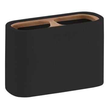 Gedy - Stalak za četkice za zube NINFEA crna/bambus