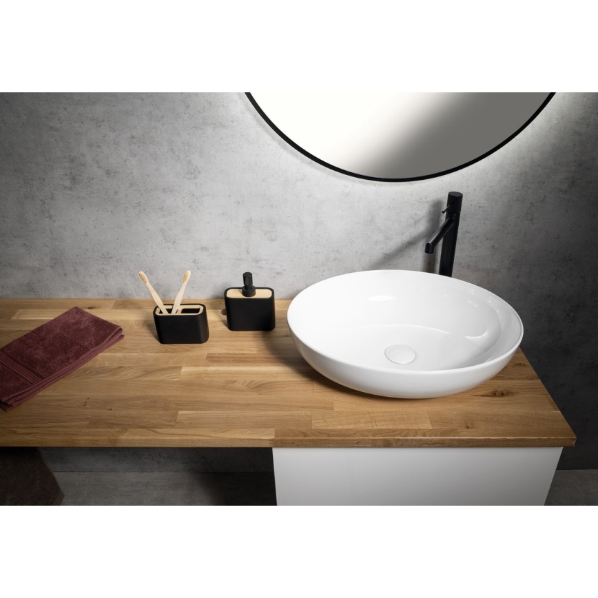 Gedy - Stalak za četkice za zube NINFEA crna/bambus