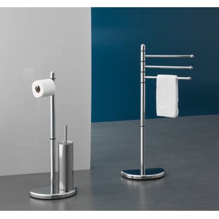 Gedy - Stalak za toalet papir i WC četku HIBISCUS sjajni krom