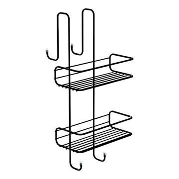 Gedy - Zidna polica za tuš CHROM LINE 49x24 cm, mat crne boje