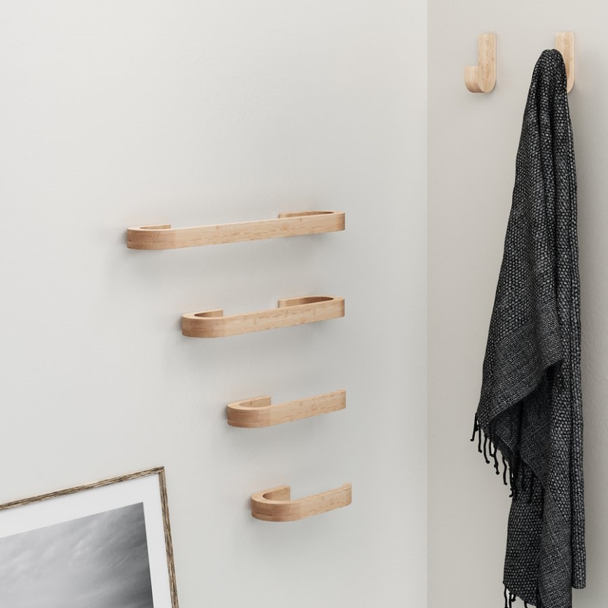 Gedy - Zidni držač za peškire HIMALAYA 7x40 cm bambus/smeđa