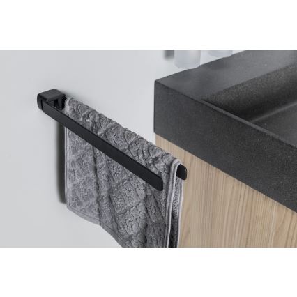 Gedy - Zidni držač za peškire rotirajući PIRENEI 36 cm matirana crno