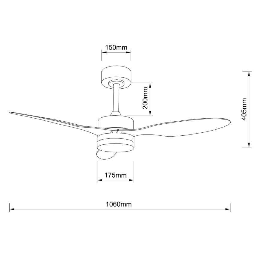 Globo - LED Prigušivi plafonski ventilator LED/20W/230V 2700-6500K + Daljinski upravljač