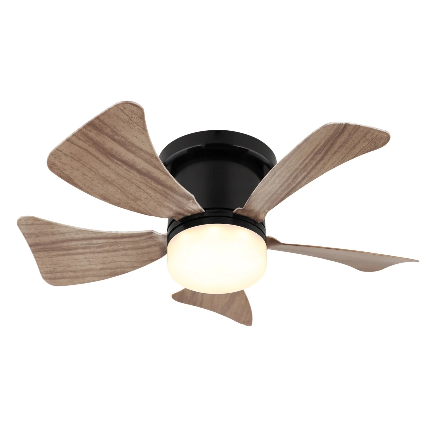 Globo - LED Prigušivi plafonski ventilator LED/10W/230V 3000-6500K braon + Daljinski upravljač